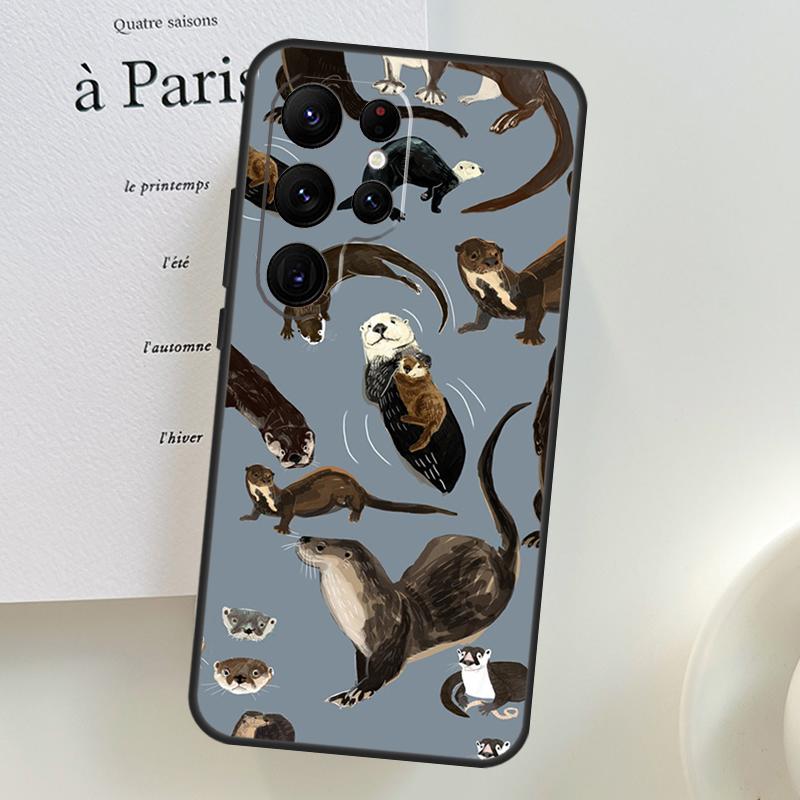 

Sea Otter Pattern Case For Samsung Galaxy S26 Ultra S25 S23 S22 S21 S24 Ultra S10 S20 Plus S25 FE Phone Cover Galaxy S22Ultra