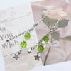 Summer Lucky Grass Phone Charms Green Four-leaf Clover Beaded Keychain Bag Pendant   Gifts