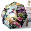 Hummingbirds Automatic Umbrella Folding Umbrella with 8 Ribs Weight for Outdoor Daily Use Elegant Women's Umbrella