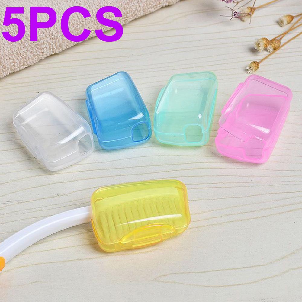 5PCS Silicone Portable Toothbrush Head Covers Travel Hiking Camping Toothbrush Box Brush Cap Case Protective Dustproof Case