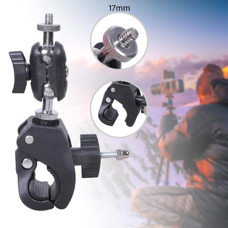 Photography Metal Clamp Mount With 360Swivel Ball Head For DSLR Cameras Smartphones Studio Lighting Tripod Equipment