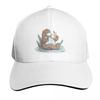 Platypus Chilling At The Pool Holding Beer Cute Baseball Cap Contrast Two Tone Brim Snapback Flat Bill Strapback Dad Hat