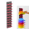 Built-In Spring Clips Hat Display Rack Strong Adhesive Multi-layer Wall Mounted Hat Rack Space Saving Practical