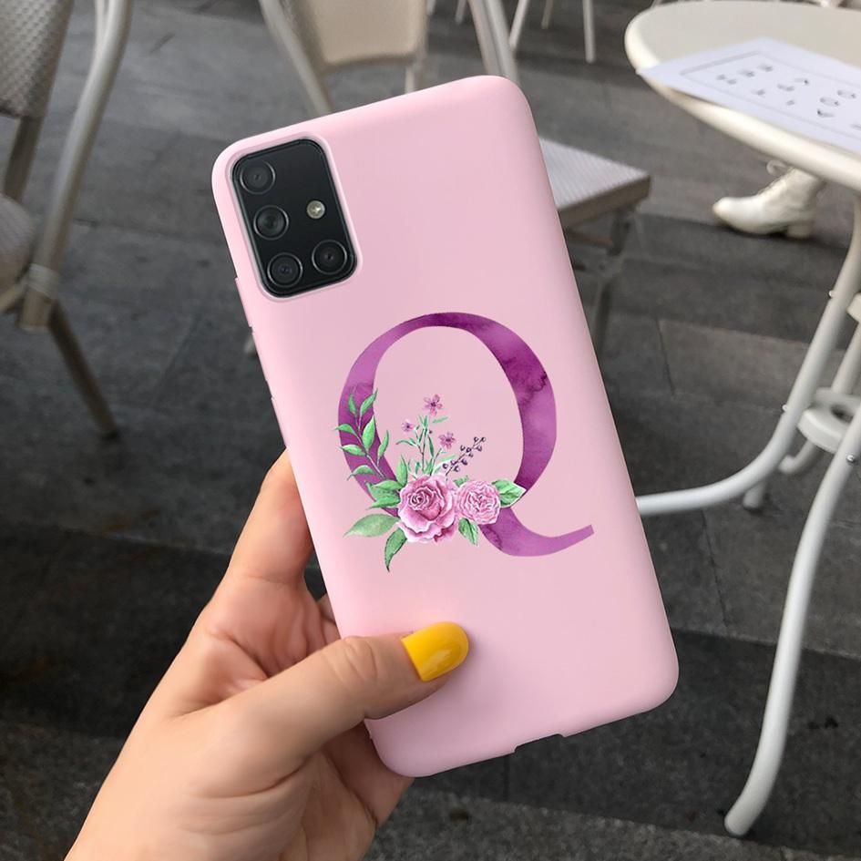 A51 Cute Letters Phone Case For Samsung Galaxy A51 Cover SM-A515F Slim Frosted Shield Matte Fundas For Samsung A51 A 51 5G Cases
