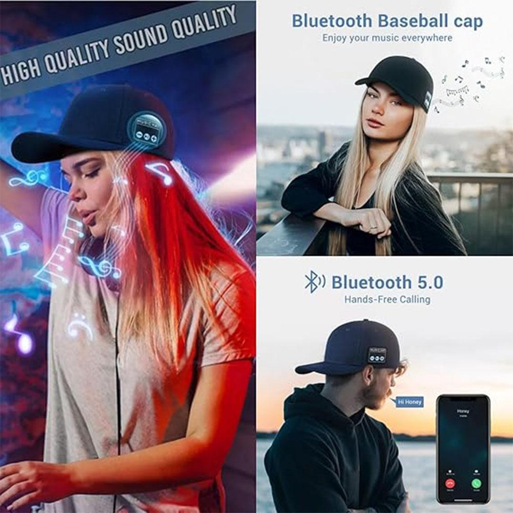 1-5PCS Wireless Audio Hat Bluetooth 5.4 dual speakers outdoor sports external music duck tongue hat Christmas Party Gift Hat