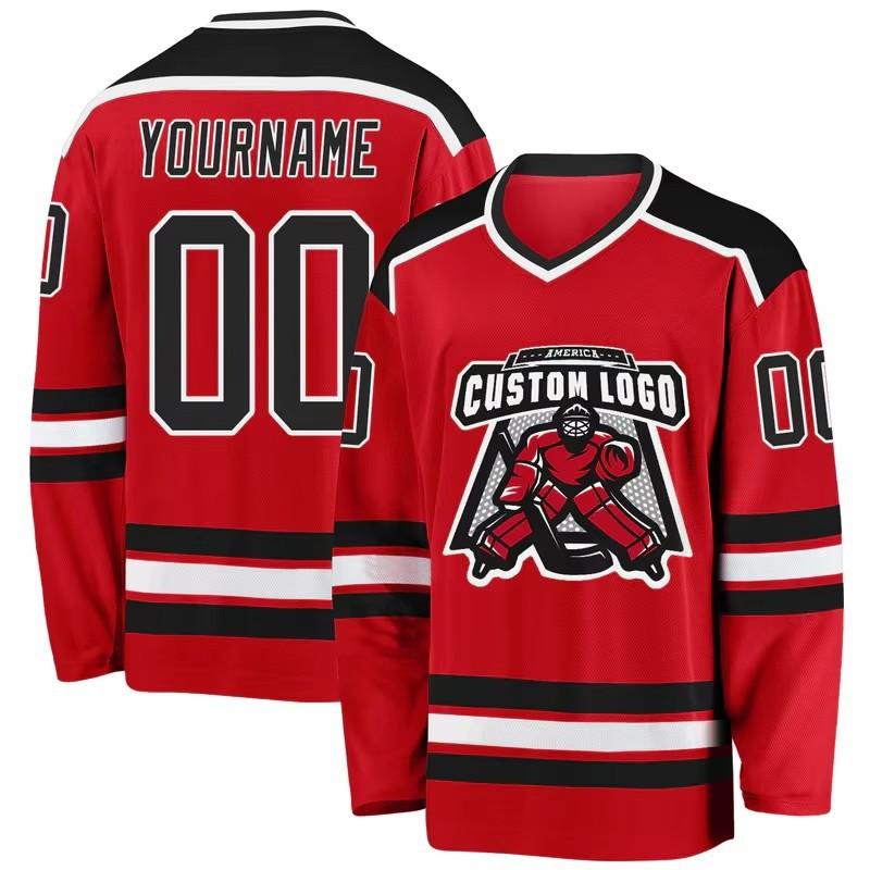 Sublimation Ice Hockey Uniform 3D Print Your Name Number Men's and Women's Ice Hockey Jerseys Game Training Jerseys