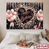 2D Rose Gold Heart Happy Birthday Backdrop with Balloons & Heels