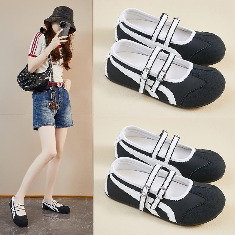 Summer Breathable New Mary Jean Flat-soled Loafers Round Toe Casual Comfortable Cute Sweet