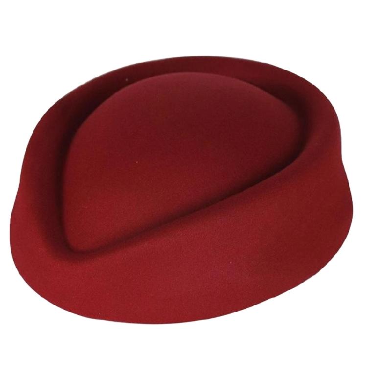 Classical French Flight Attendant Hat Polyester Stewardess Costume Accessoris Women Winter Fashion Headwear