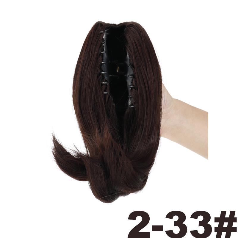 LISI HAIR Women Short Natural Ponytail Wig Clip On Synthetic Fiber Hair Extensions Black Brown Blond Suitable for Party Daily Use