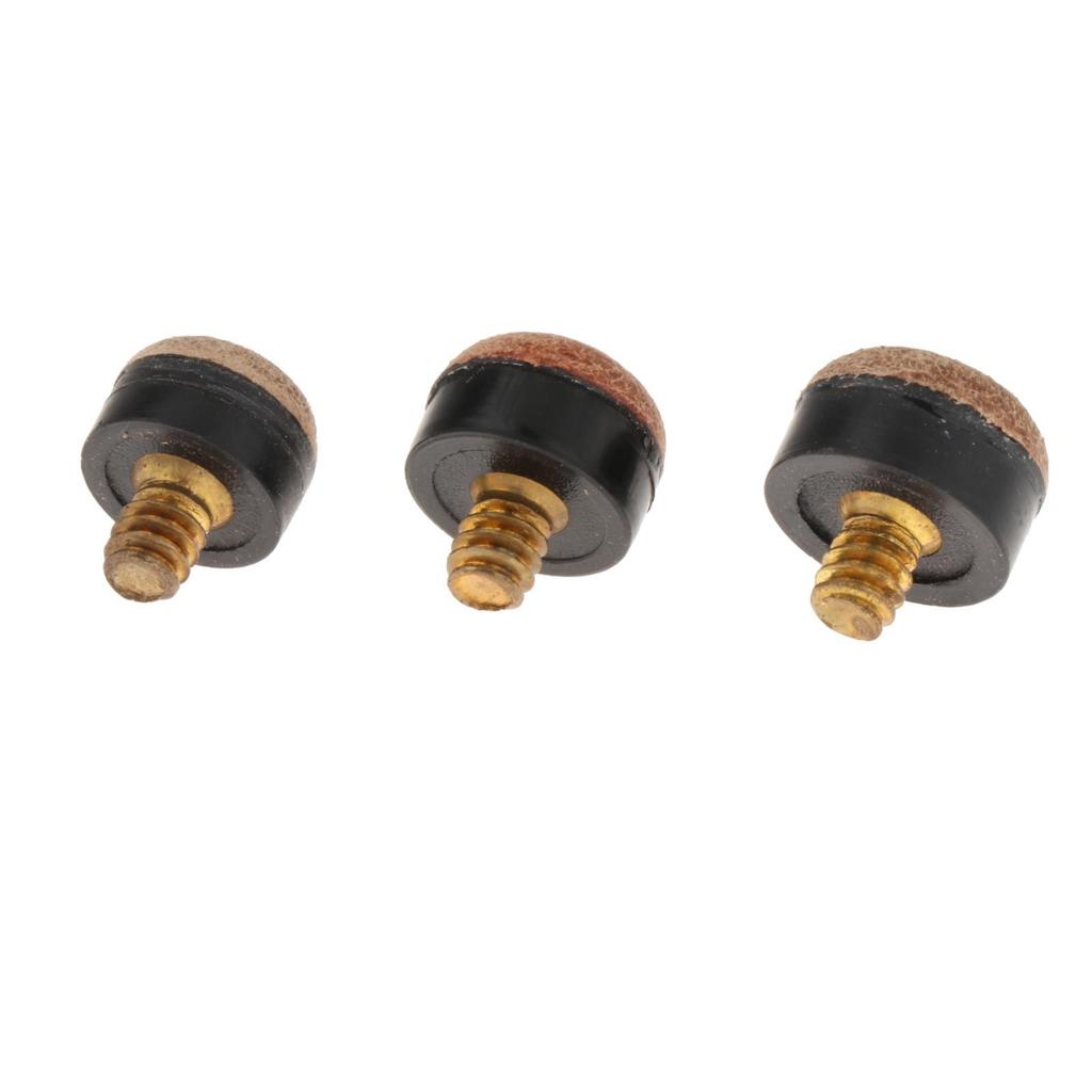 10Pcs Billiards Cue Tip Screw on Snooker Cue Tip Durable High Hardness Pool Cue Tips for Billiards Lovers Snooker Accessories