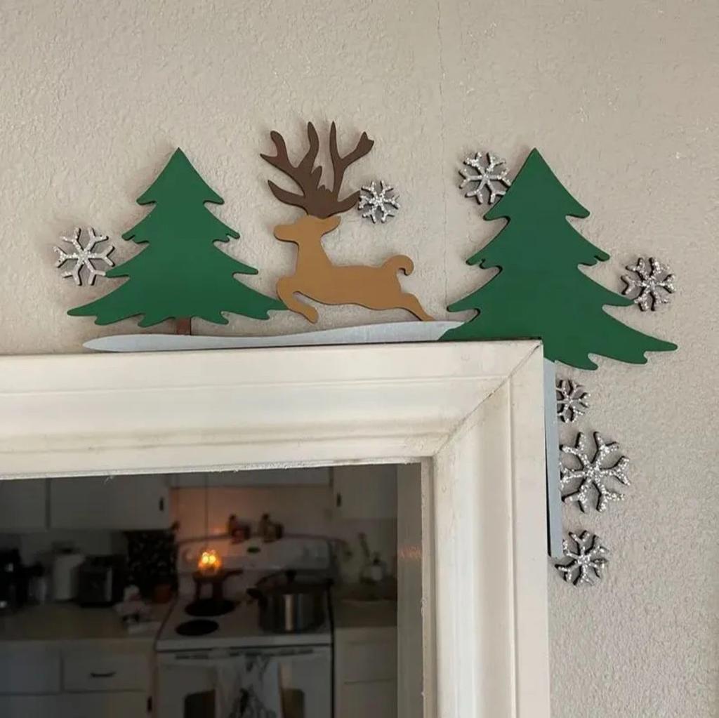 Christmas Decoration 2026 1pc Santa Clau Christmas Door Corner Decoration Diy Stitching Creatives Home Decor Colgante De Navidad