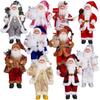 Christmas Santa Claus Figurine Family Kids Toy Doll Toy Gift New Year Gift Decoration for Holiday Party Fireplace Bedroom Decor