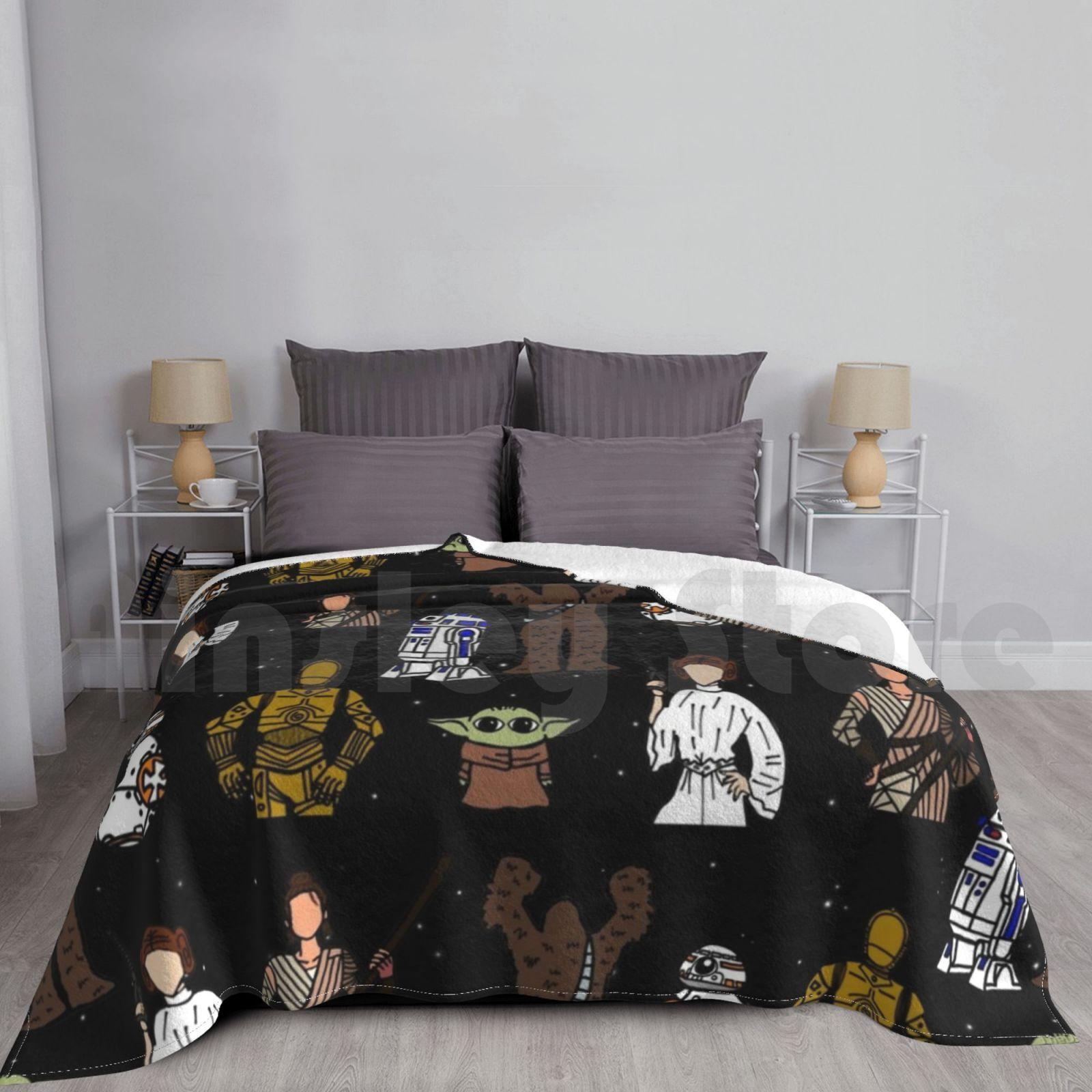 Outer Space Friends Blanket Fashion Custom Castle Princess Once Upon A Time Happily Ever After Magic Size: 75*100cm, Weight: 230 GSM