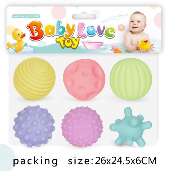 Puzzle Touch Multi-Textured Hand Grab Ball Baby Toy Baby Learn To Crawl Fitness Soft Rubber Ball Spray Pinch Ball