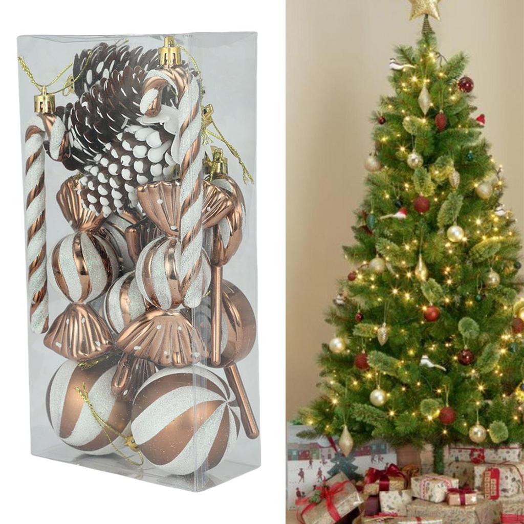 15 Pieces Christmas Hanging Ornaments Lollipop DIY Gifts Decoration Balls for