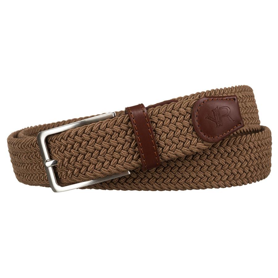 Pasek Parciany W Beżowym Kolorze Z Materiału Syntetycznego I Skóry Ekologicznej - Rovicky