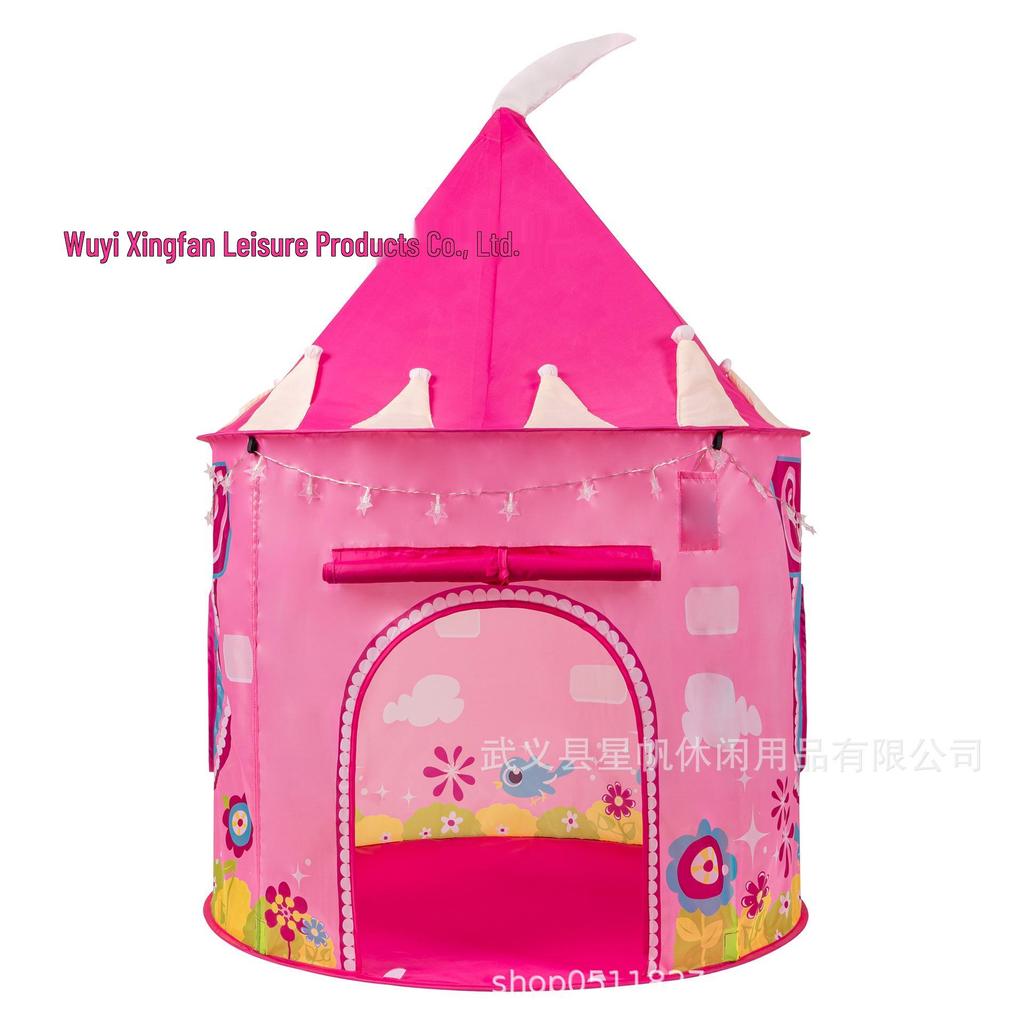 Pink Princess Castle Play Tent for Kids - Indoor Yurt Playhouse
