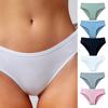 Cotton Underwear for Women Sexy Low Rise Ribbed Hipster Bikini Panties Full Coverage Breathable Cheeky Briefs