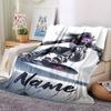 Custom Name ski Theme Printed Blanket - Perfect for Couch, Bed, Travel & Outdoor Use | Machine Washable, Cozy & Durable.