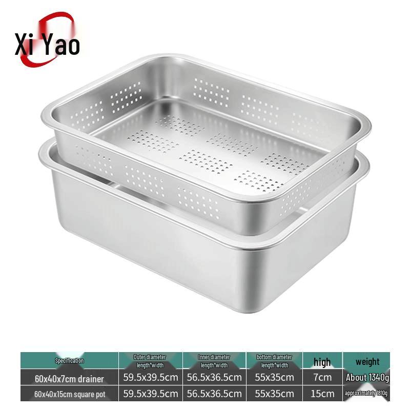 Xiyao 304 Edelstahl Tiefe Ablaufwanne Set