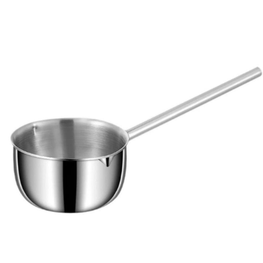 Stainless Steel Oil Splashing Small Pot Thickened Oil Pouring Spoon Mini Cooking Pot  Cooking Tools