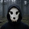 Realistic Sheep Skull Masque Halloween Head Masque, Full Face Cosplay Accessory, Spooky Scary Animal for Masquerade Party 3D