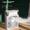 Compact USB Air Conditioner & Humidifier: Desktop Fan for Dorm/Outdoor with Water Cooling Feature