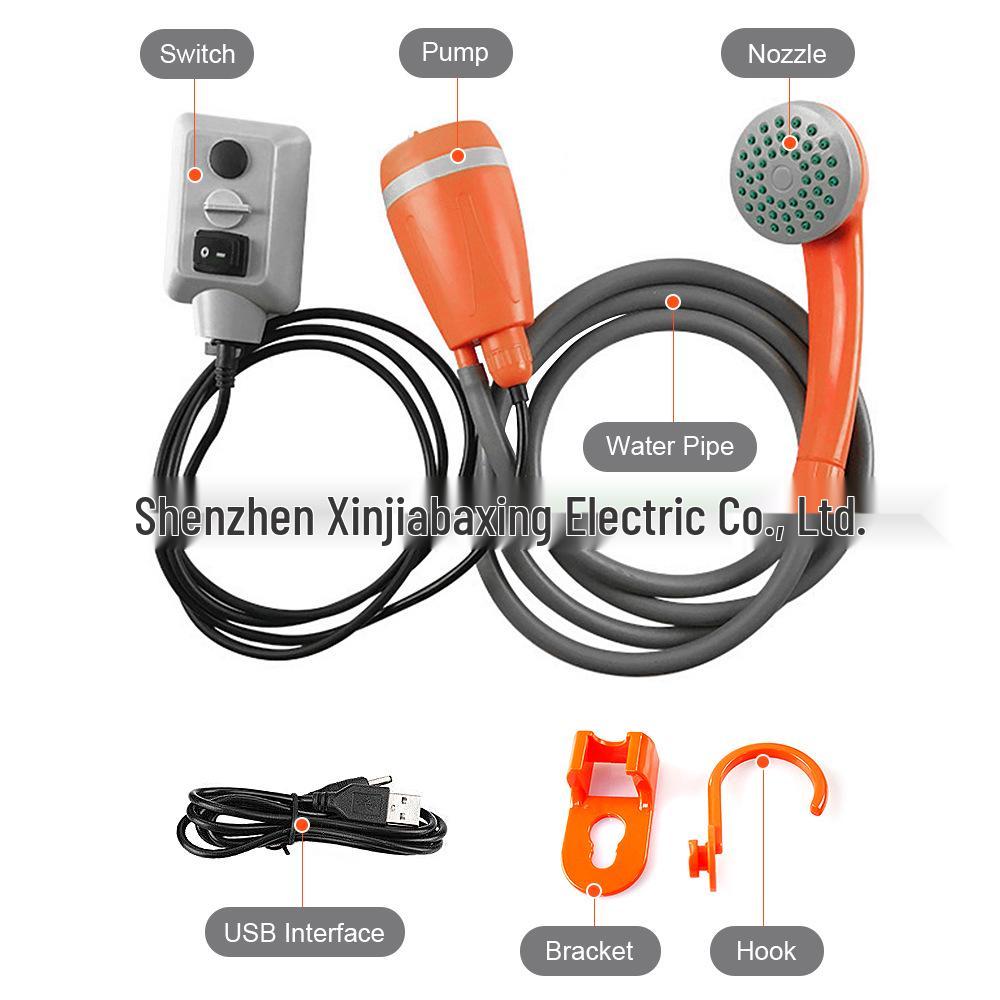 

Portable Outdoor USB Rechargeable Shower for Camping, Bathing, Car Washing, and Cooling
