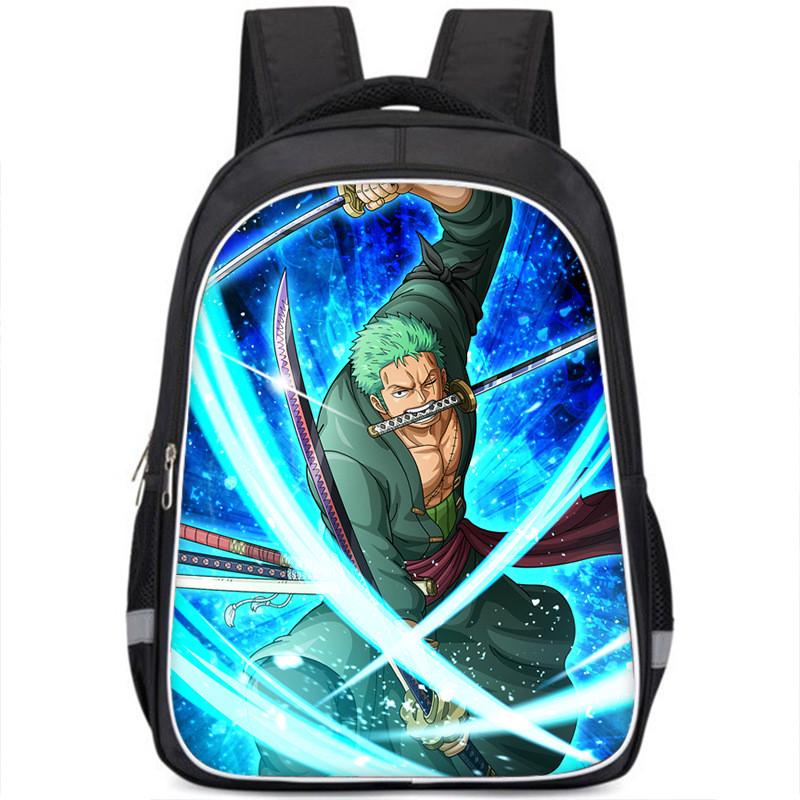 One Piece Luffy Backpack For Kids School Bag Durable Nylon Cartoon Design