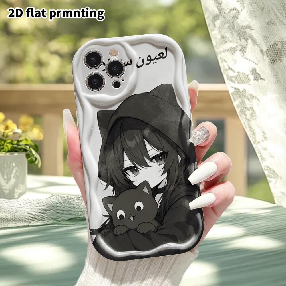 Phone case: 2D flat, suitable for iPhone 18, 17, 16, 15, 14, 13, 12 Pro protective case, Japanese anime style, perfect Christmas and Halloween holiday