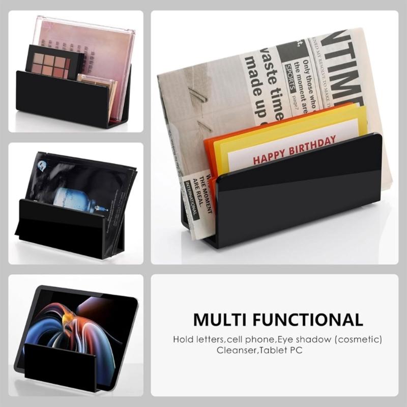 Office Desk Organizer For Documents Transparency Acrylic Mail File Holder For Letters Envelopes And Stationery