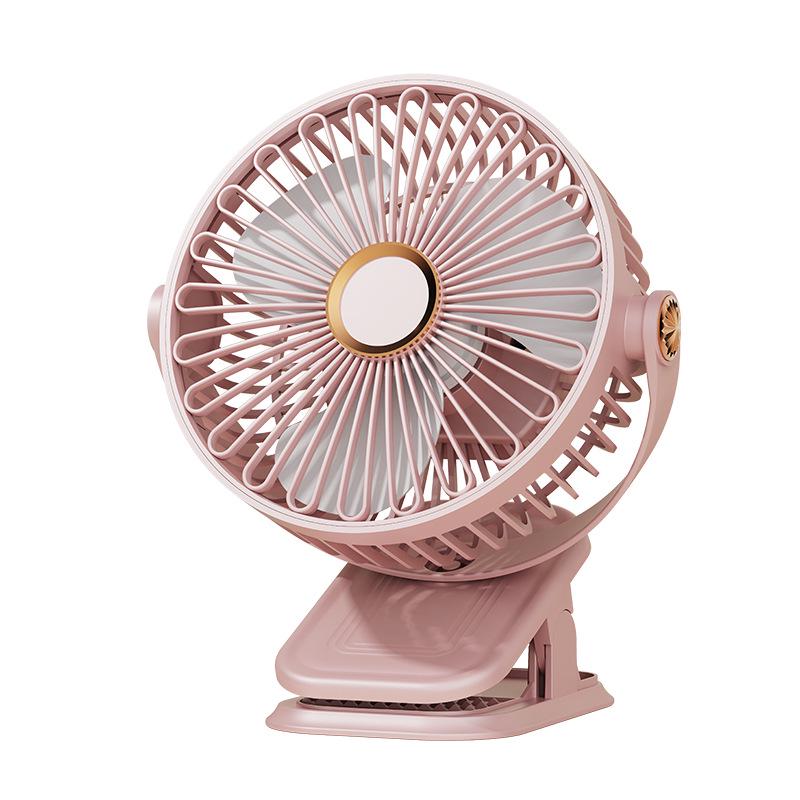 

Customizable Wall-Mounted Clip Light Fan with Night Light - Multifunctional Electric Fan for Dorms Brushed 400mAh