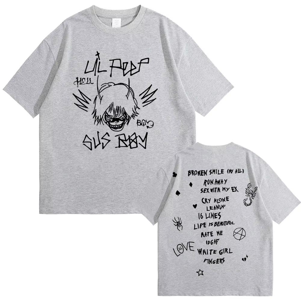 Hot Rapper Lil Peep Sus Boy Graphic Tshirts Come Over When Youre Sober T Shirts Unisex Women Fashion Hip Hop Oversized Tshirt