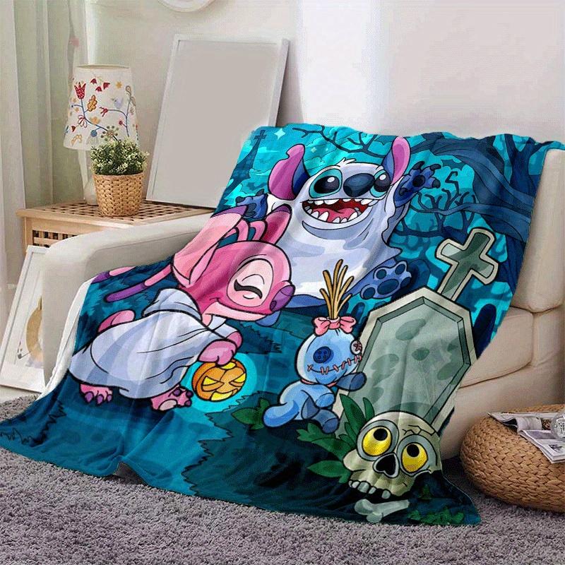 1 Stück Stitch-Druckdecke - Weiche Ganzjahresdecke für Wohnzimmer, Schlafzimmer, Personalisierbares Geschenk mit entzückendem Cartoon-Design