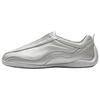 Li Ning Ling Long Racer Leather Sports Casual Shoes Inspired By Racing Technology Women Sneaker Silver AZGW156-5