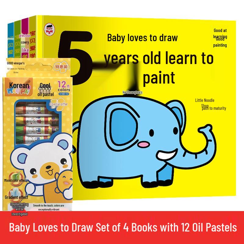 Kids' Coloring and Drawing Book Set: Doodle & Paint for Kindergarten