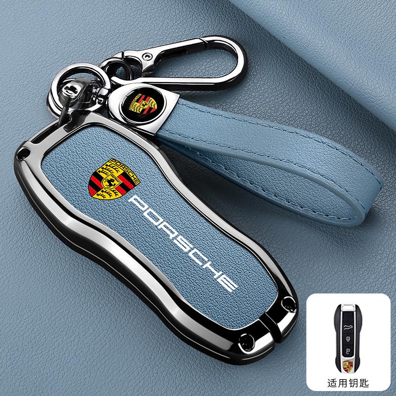 AABM1 Leather Car Smart Remote Key Case Shell Fob Cover For Porsche Panamera Carman Macan Bobst Cayenne 911 970 981 991 Accessories