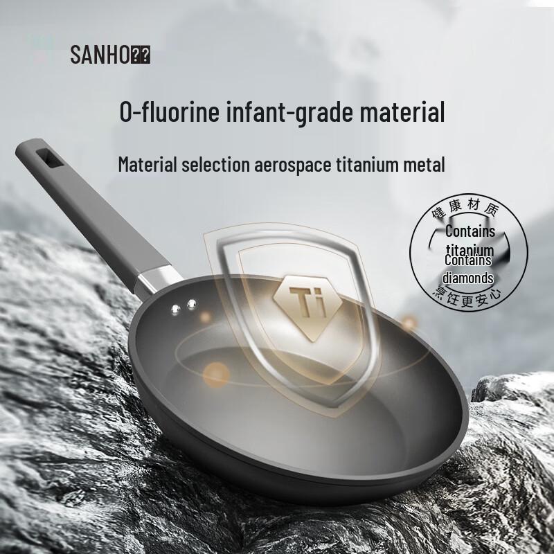 Sanhe Non-stick Flat Bottom Wok