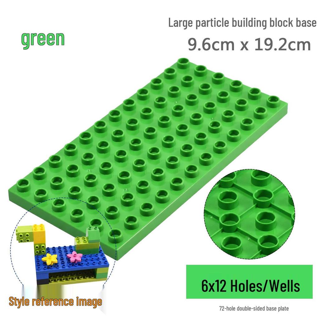6x12 Double-Sided Large Particle Building Plate, Compatible with LEGO, Universal Road Assembly for Kids