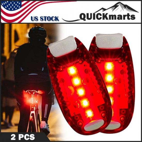1-2PC LED Bike Tail Light Bicycle Rear Cycling Warning Safety Flashlight 3 Modes 1 Pack