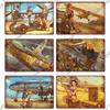 Dekor Das Flugzeug Vintage Blechschild Metallschild Dekorative Plakette Wanddeko Man Cave Raum Zuhause Club Schild