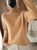 Fashion Basic Autumn Winter  Merino Wool Sweater Mock Neck Cashmere Pullover  Solid Color Soft Long Sleeve Clothing Tops