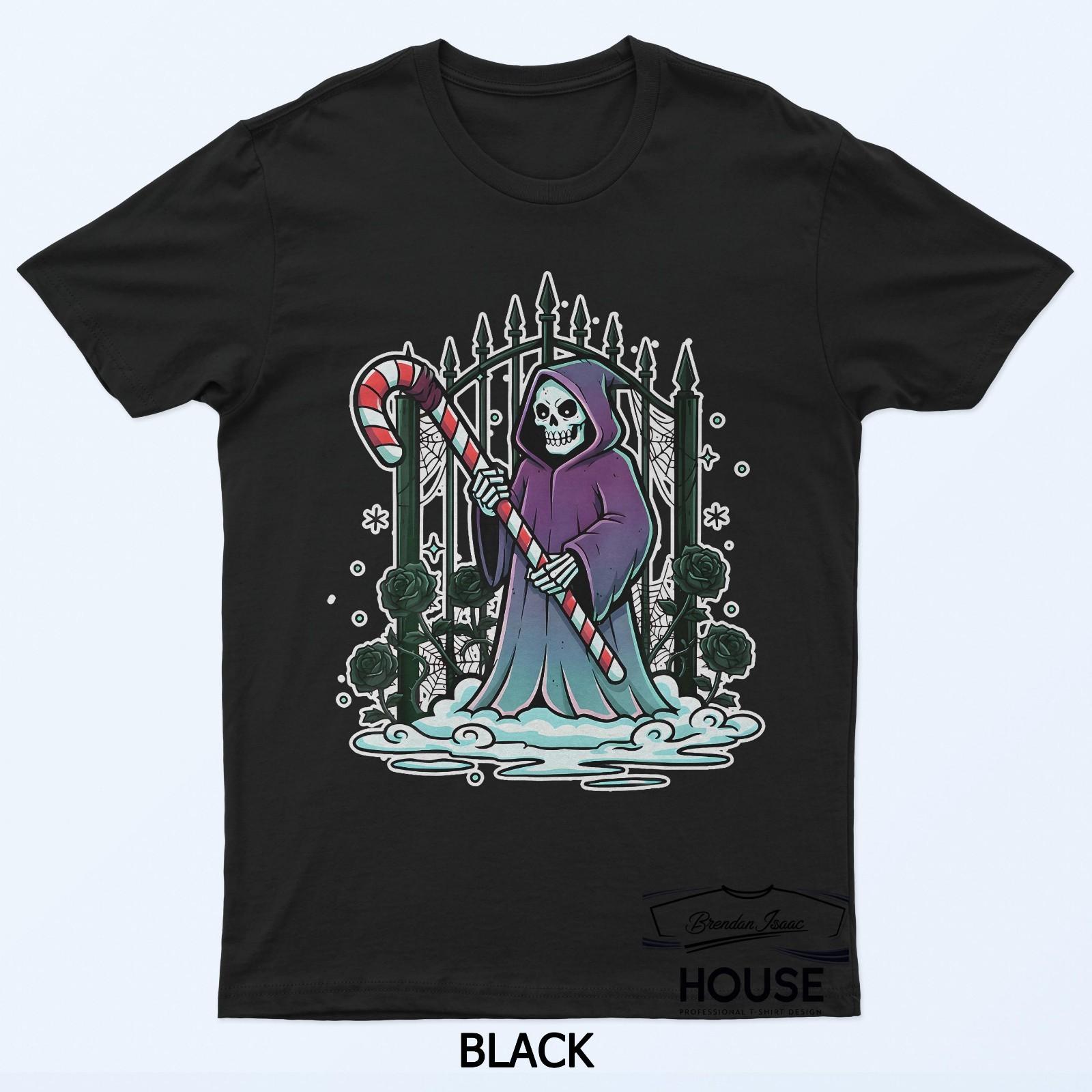 Gothic Skeleton Creepy Goth Christmas Dark Xmas Humor T-Shirt S