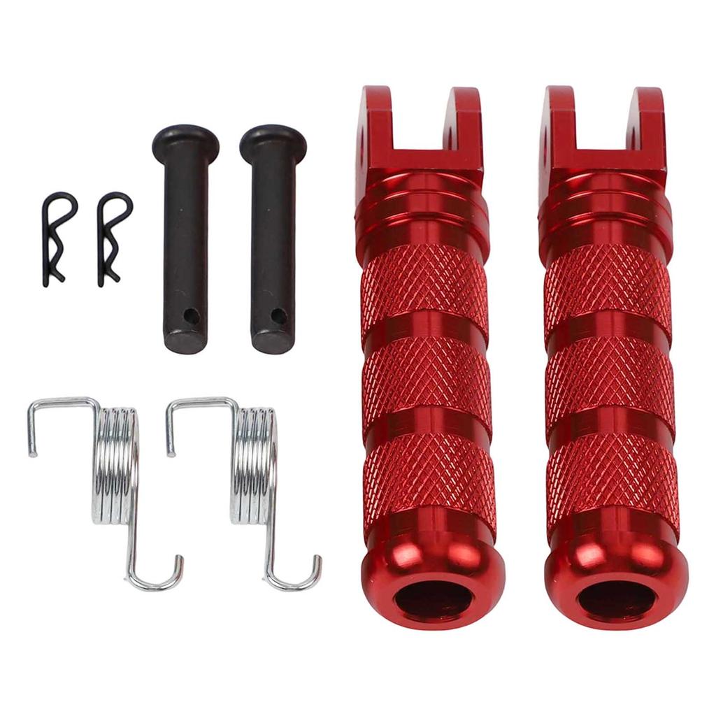 Motorcycle Riding Street Riding Retro Foot Pegs Comfort Control Pegs Red 11*8*5 Shock Absorption Design Vibrant Appearance