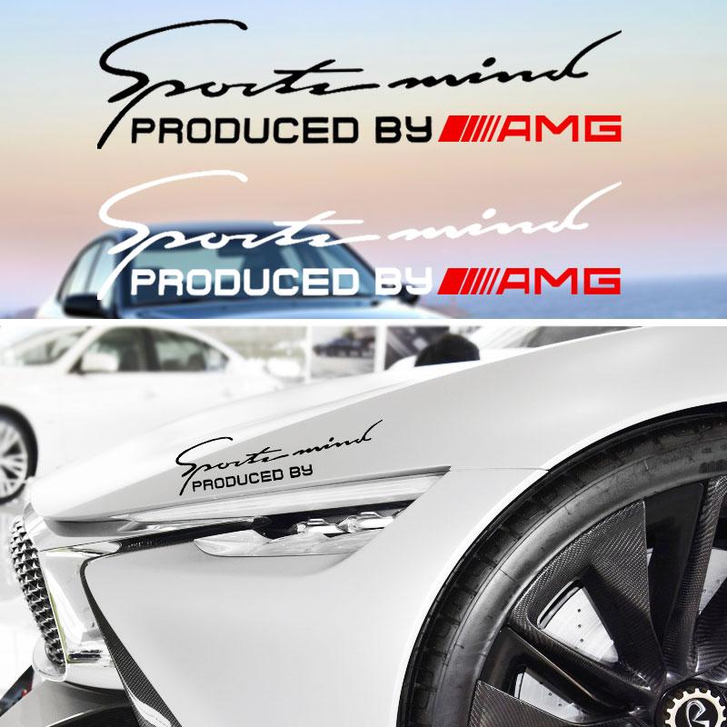 1 st Sportdesign Bil Framlykta Ögonbryn 3D-dekal För Mercedes Benz AMG W212 W205 W246 W177 W176 W213 GLC GLE GLS ML Välkommen Laserprojektion