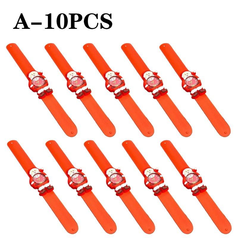 1-10PCS Christmas Gift Cartoon Pop Circle Watch Kindergarten Class Birthday Sharing Gift Electronic Watch