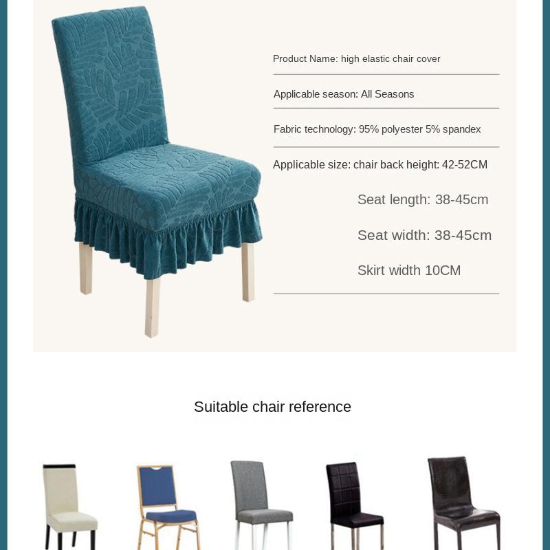 Dining Table Chair Cover Elastic Chair Covers with Skirt Bubble Banquet Chair Slipcover Stretch Chair Skirt Home Testiles