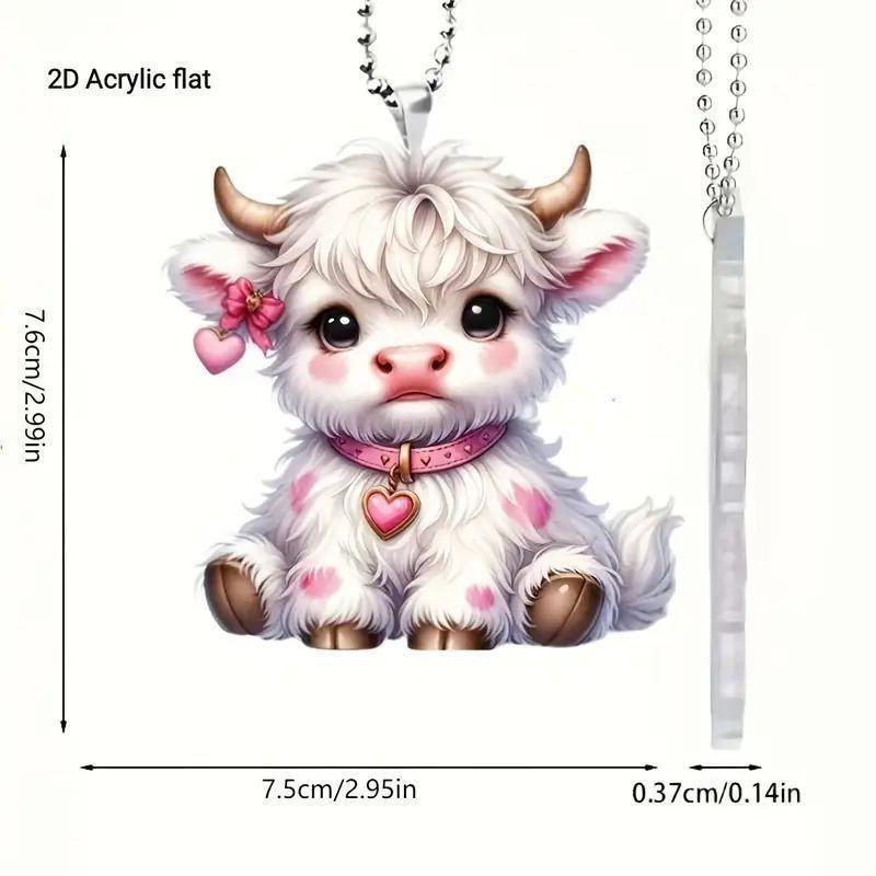 

Игривая корова мультяшная акриловая подвеска для автомобиля, идеально подходящая для праздничного домашнего декора