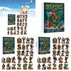 Kerst Adventskalender Met Bigfoot Monster Acryl Feestdecoratie Voor Party Cadeaus